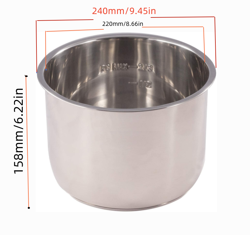 Instant Pot Pressure Cooker - 1pcs Stainless Steel Inner Cooking Pot