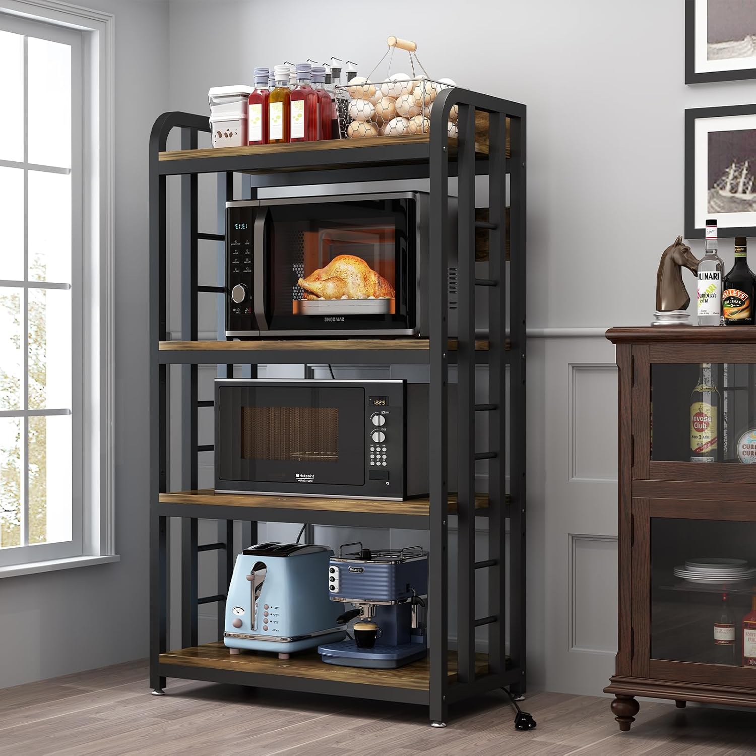 4 Tier Kitchen Bakers Rack Wit - Kitchen Appliances Countertop 评论和价格