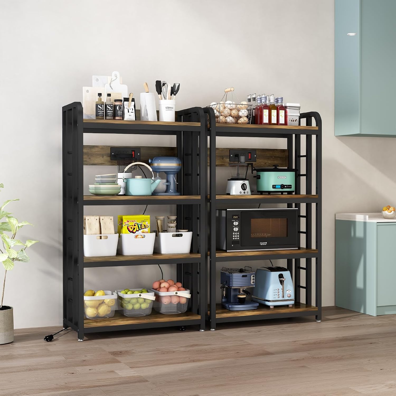 4 Tier Kitchen Bakers Rack Wit - Kitchen Appliances Countertop 评论和价格