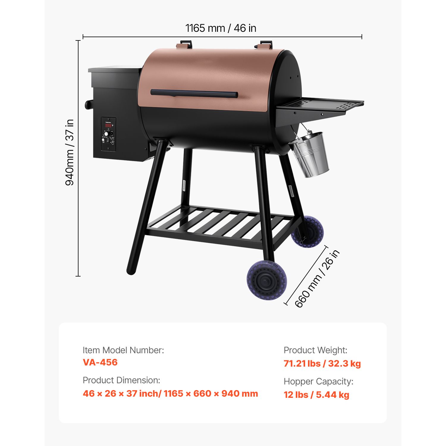 Wood Pellet Grill Smoker, 8 in - Electric Smoker Bbq 评论和价格