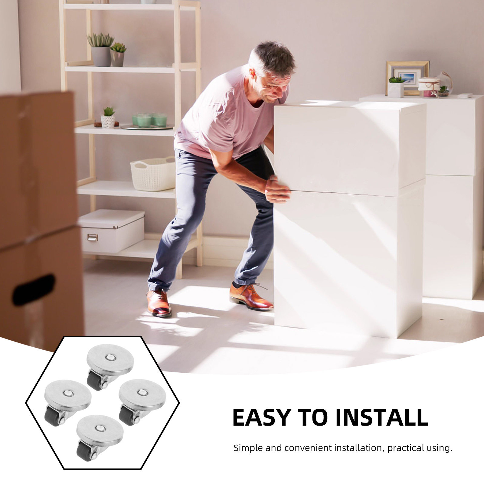 4Pcs Self Adhesive Mini Caster - Kitchen Appliances Countertop 评论和价格