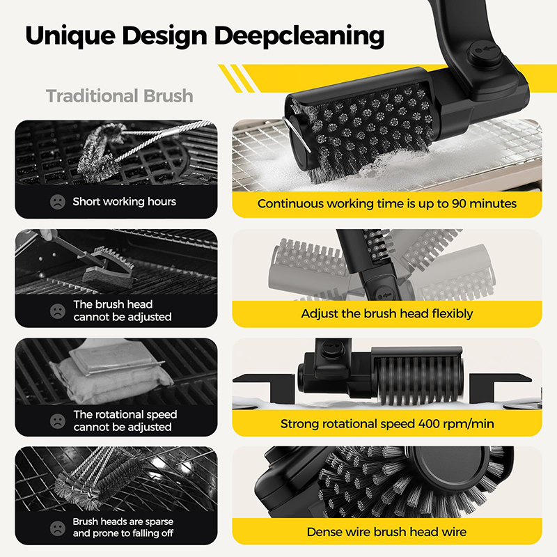 BBQ Grill Brush 3-Speed Settin - Electric Smoker Bbq 评论和价格