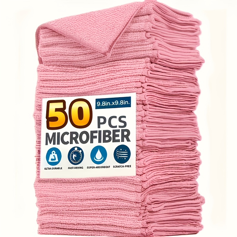 1-50Pcs Light Pink Microfiber  - Kitchen Appliances Countertop 评论和价格